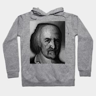 Thomas Hobbes Black and white Portrait | Thomas Hobbes Artwork 2 Hoodie